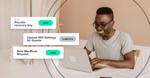 On-site IT support technician assisting a Green Bay business