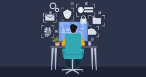 Cloud migration and management dashboard showing secure systems