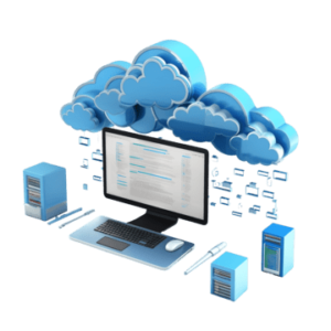 Business using cloud computing solutions for remote access and data management